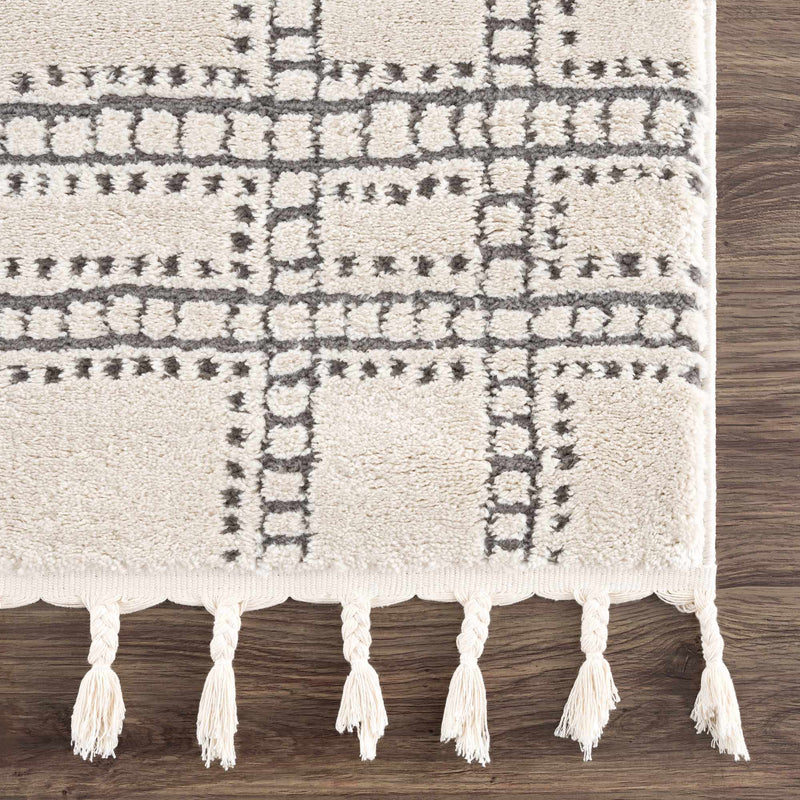 Ryuu Ivory & Gray Area Rug by Boutique Rugs