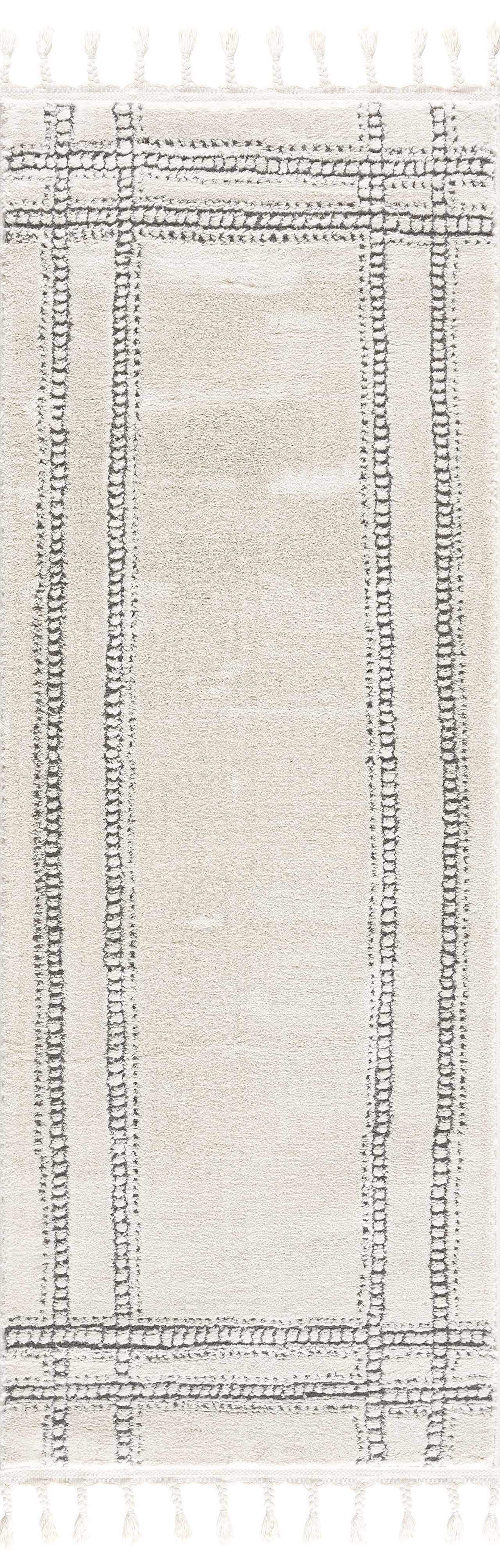 Ryuu Ivory & Gray Area Rug by Boutique Rugs