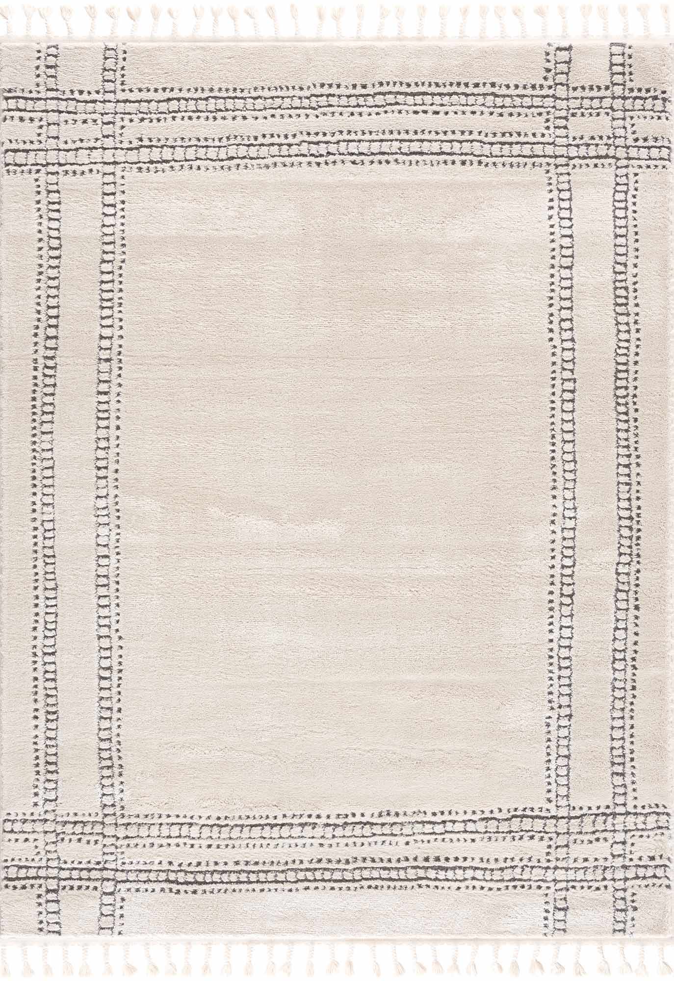 Ryuu Ivory & Gray Area Rug by Boutique Rugs