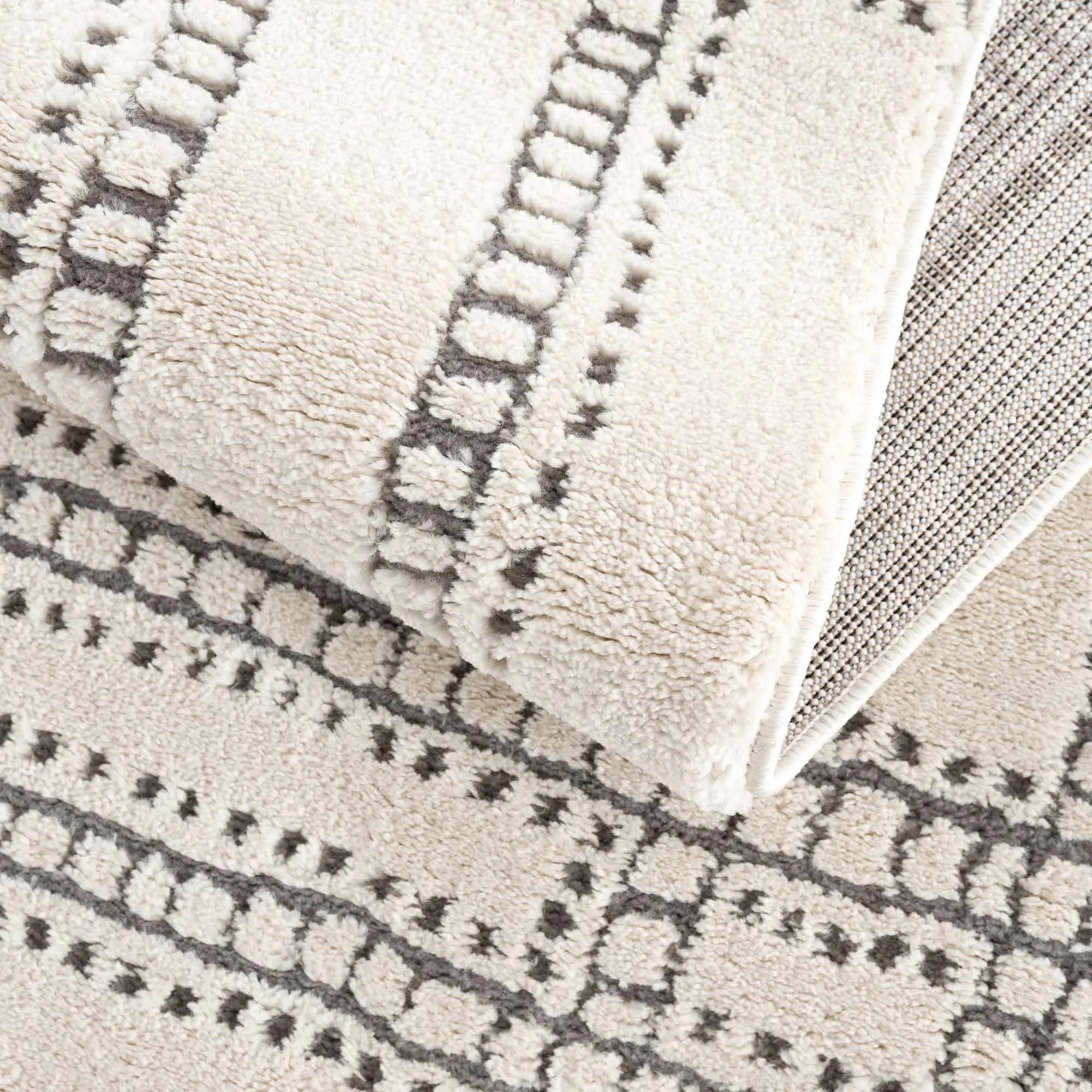 Ryuu Ivory & Gray Area Rug by Boutique Rugs