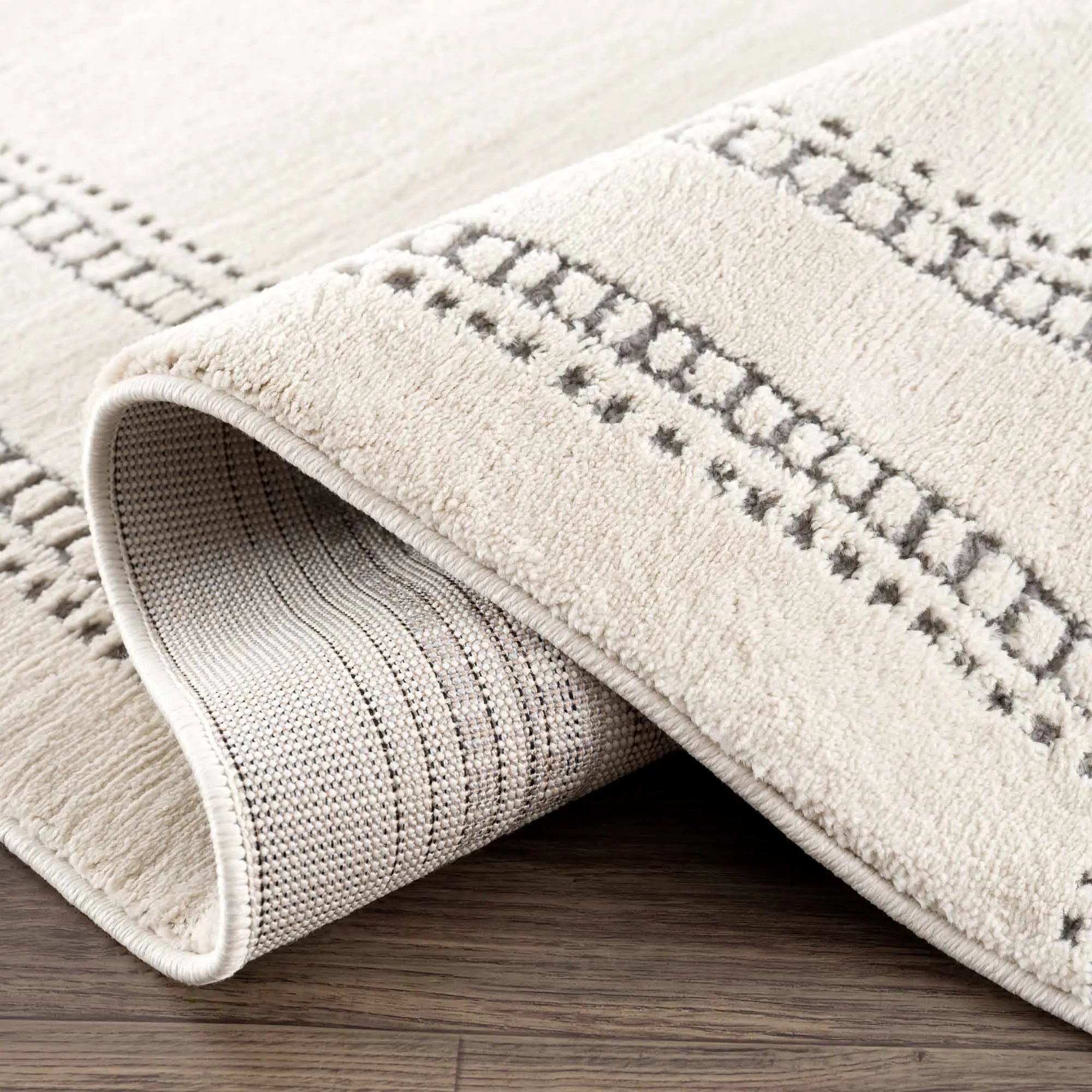 Ryuu Ivory & Gray Area Rug by Boutique Rugs