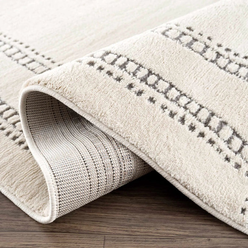 Ryuu Ivory & Gray Area Rug by Boutique Rugs