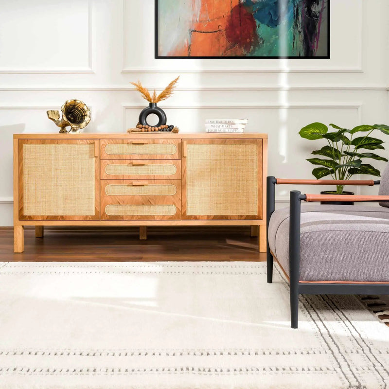 Ryuu Ivory & Gray Area Rug by Boutique Rugs