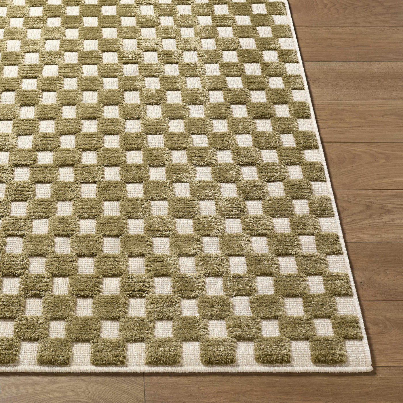 Anthea Olive Washable Area Rug by Boutique Rugs