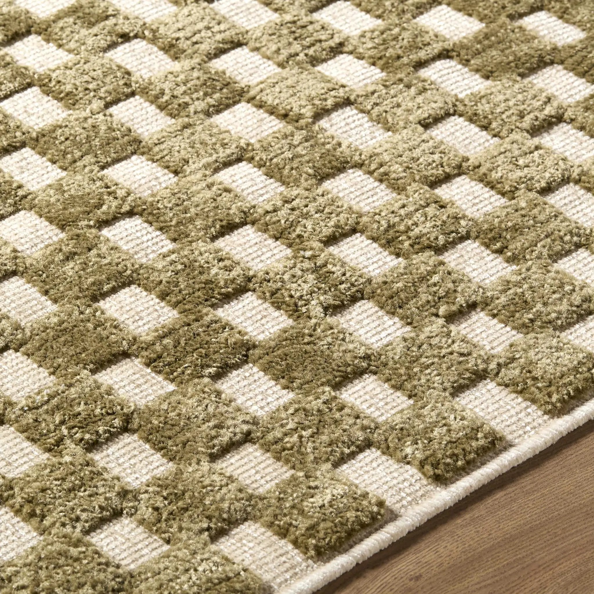 Anthea Olive Washable Area Rug by Boutique Rugs