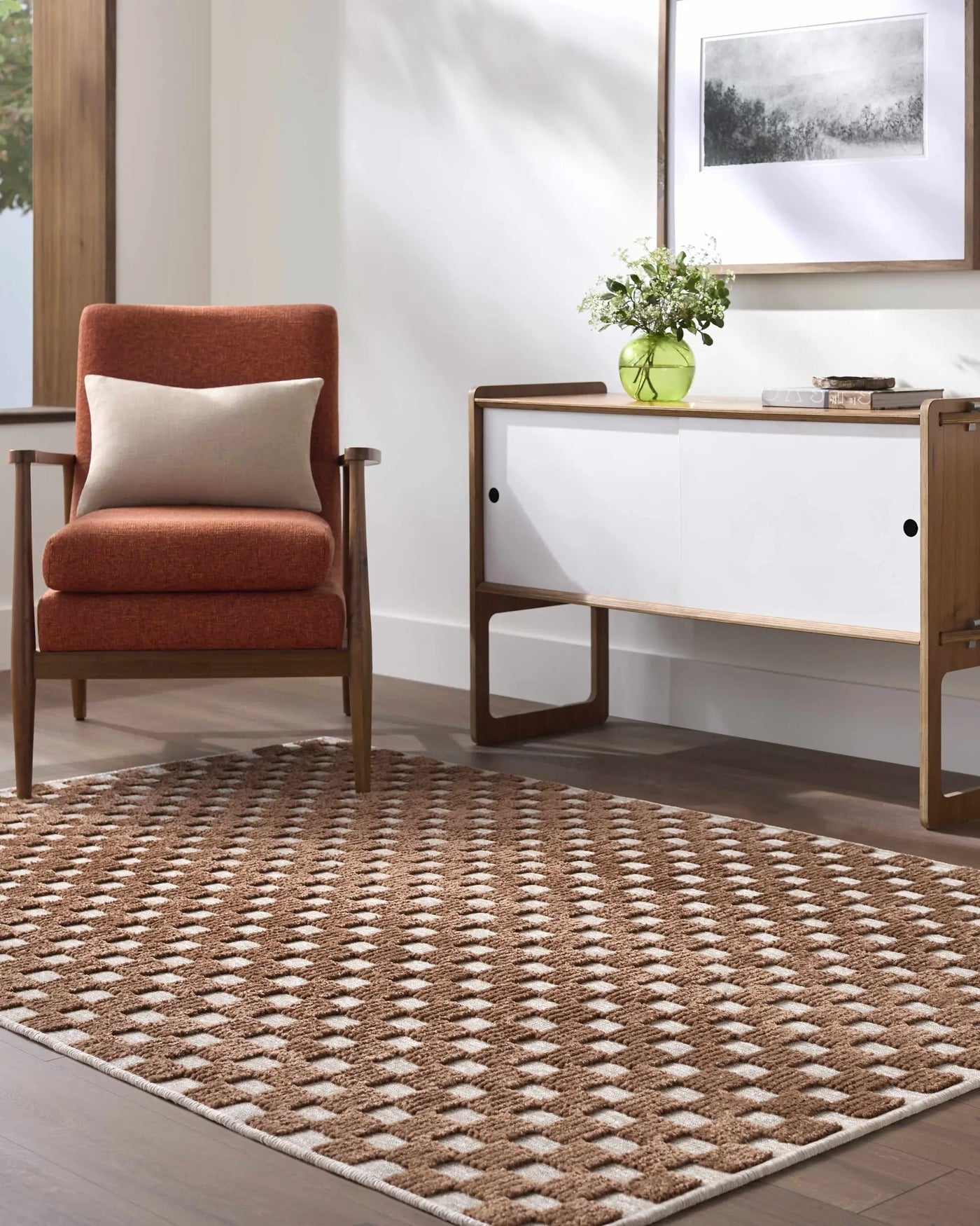 Anthea White Washable Area Rug by Boutique Rugs