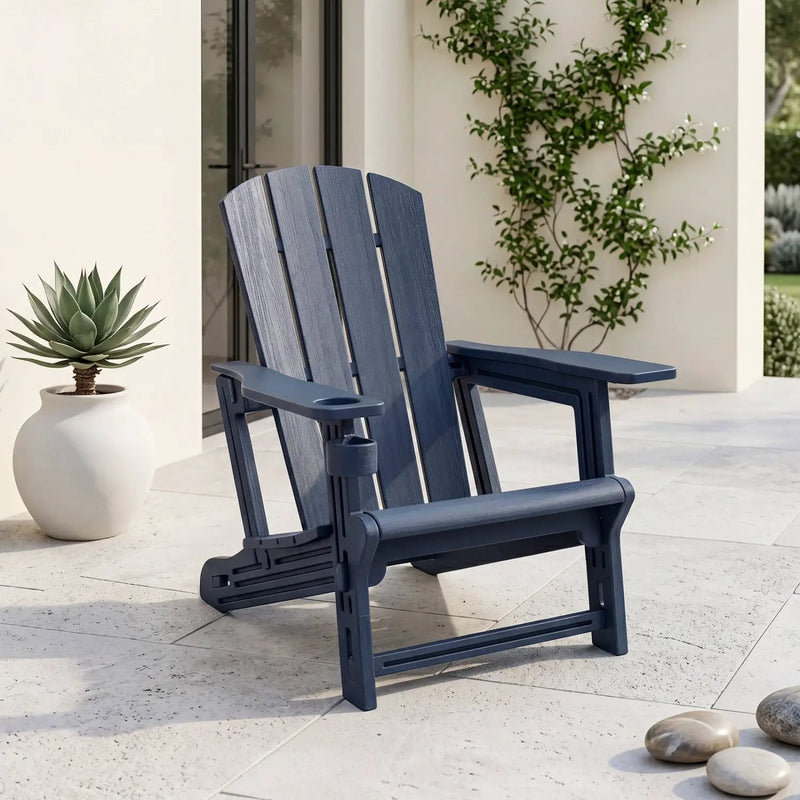 HDPE Adirondack Chair with Realistic Wood Grain by DirectDeals