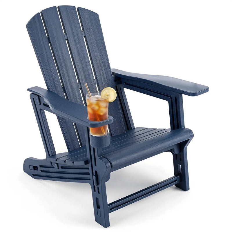 HDPE Adirondack Chair with Realistic Wood Grain by DirectDeals