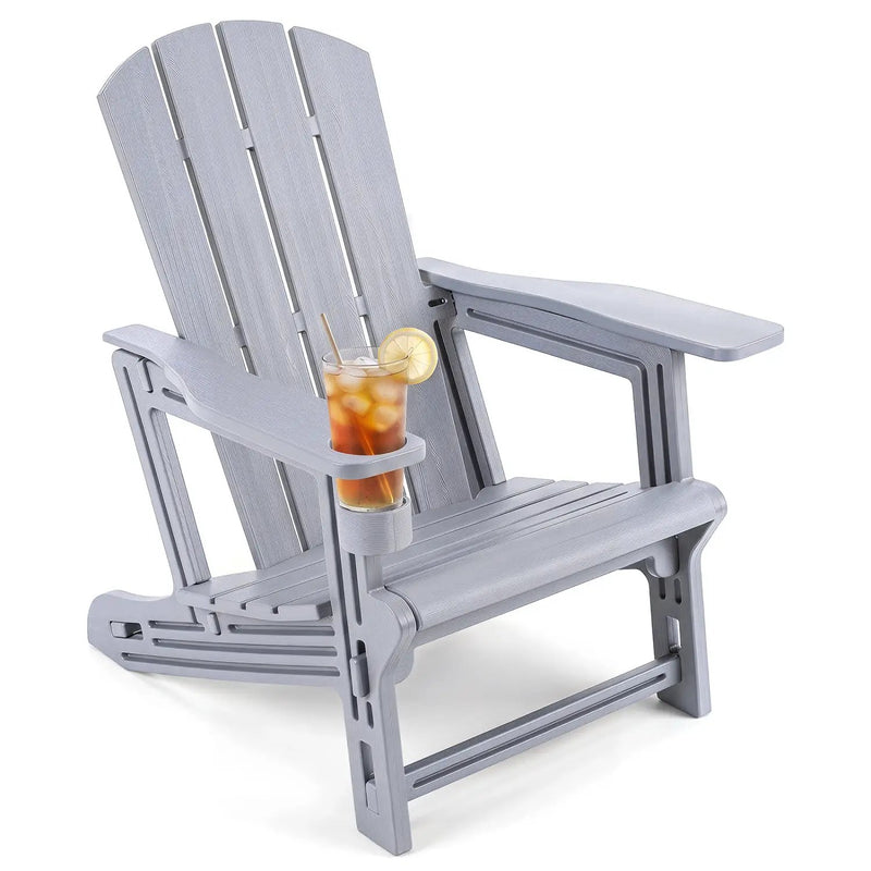 HDPE Adirondack Chair with Realistic Wood Grain by DirectDeals