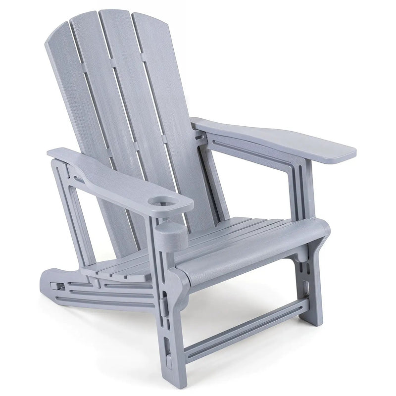 HDPE Adirondack Chair with Realistic Wood Grain by DirectDeals