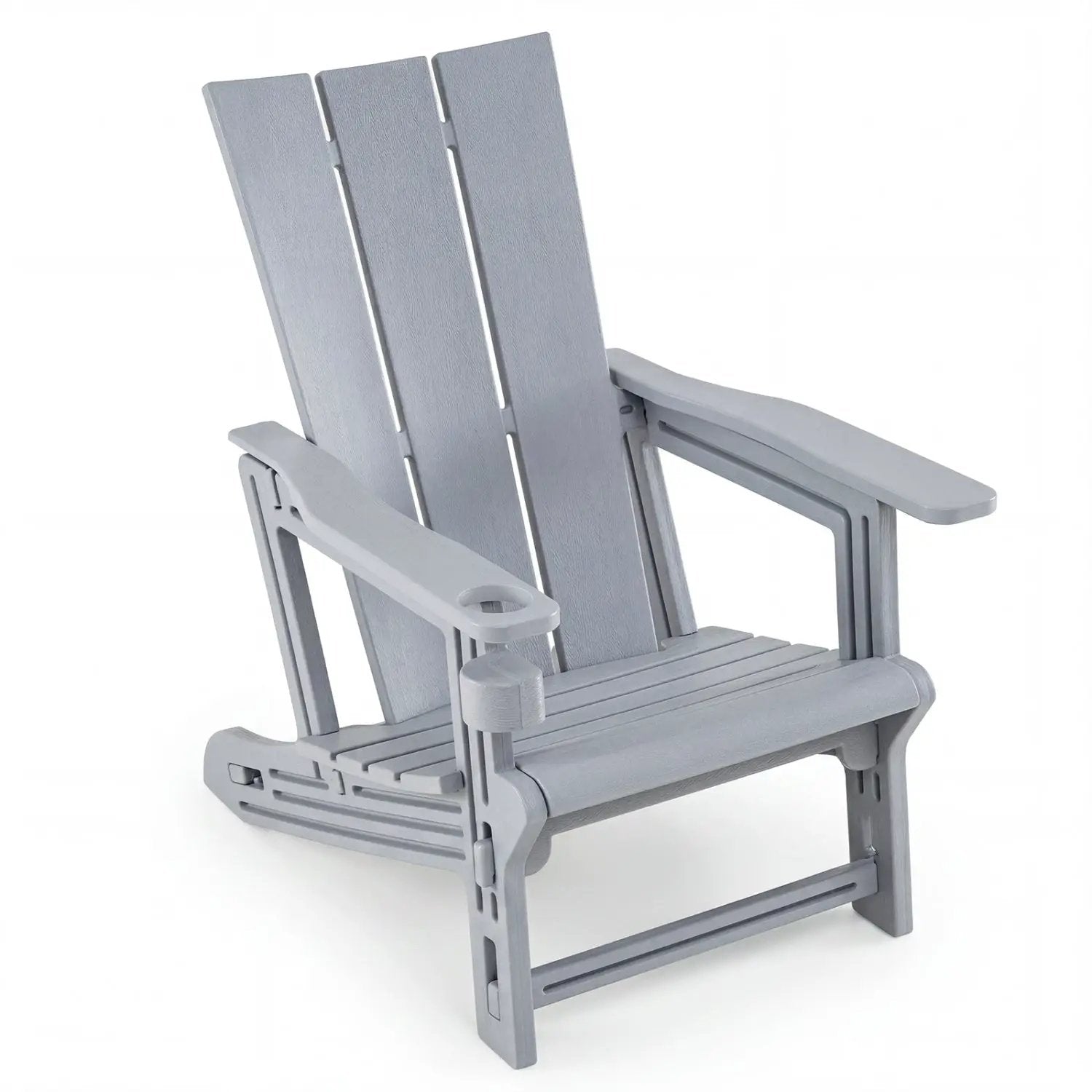 Adirondack Chair with Cup Holder - HDPE Outdoor Seating by DirectDeals