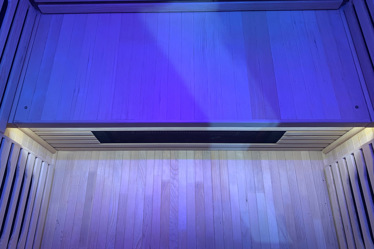 Blisspod | Helsinki | Full Spectrum Ultimate Indoor Sauna | Red Light Therapy | 2 Person, installed in a room