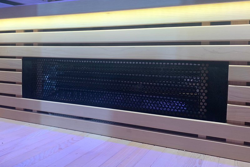 Blisspod | Helsinki | Full Spectrum Ultimate Indoor Sauna | Red Light Therapy | 2 Person, installed in a room