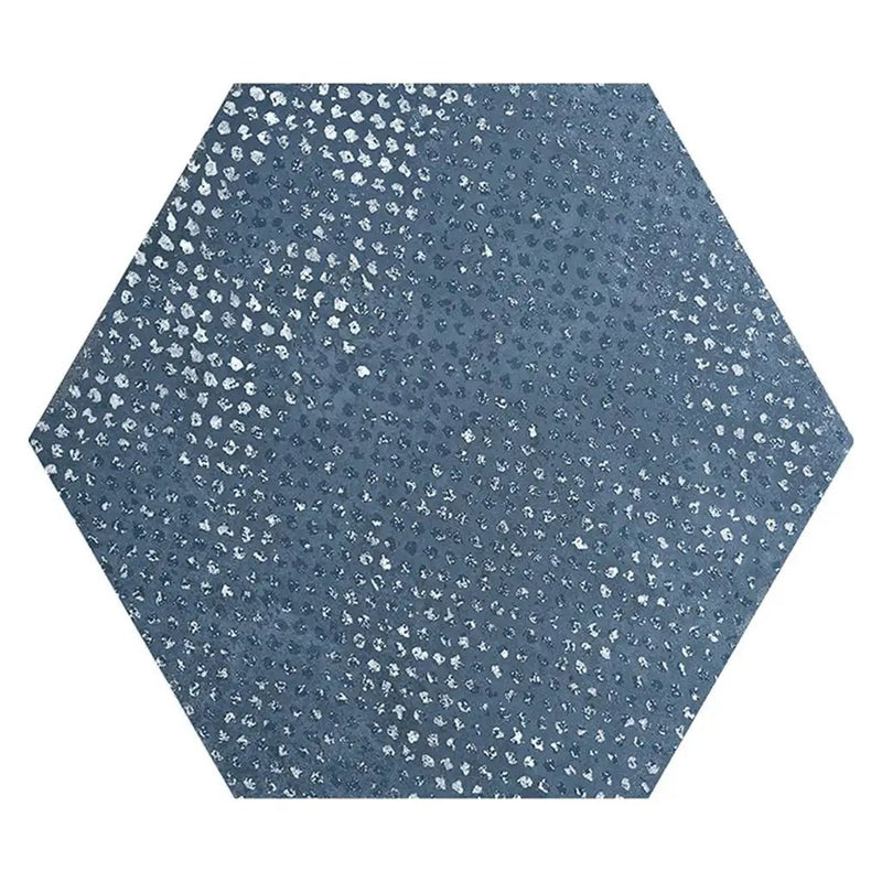 Indigo Blue 9x11 Textured Hexagon Porcelain Tile (16 pack, 8.07 sq ft/case) by Apollo Tile