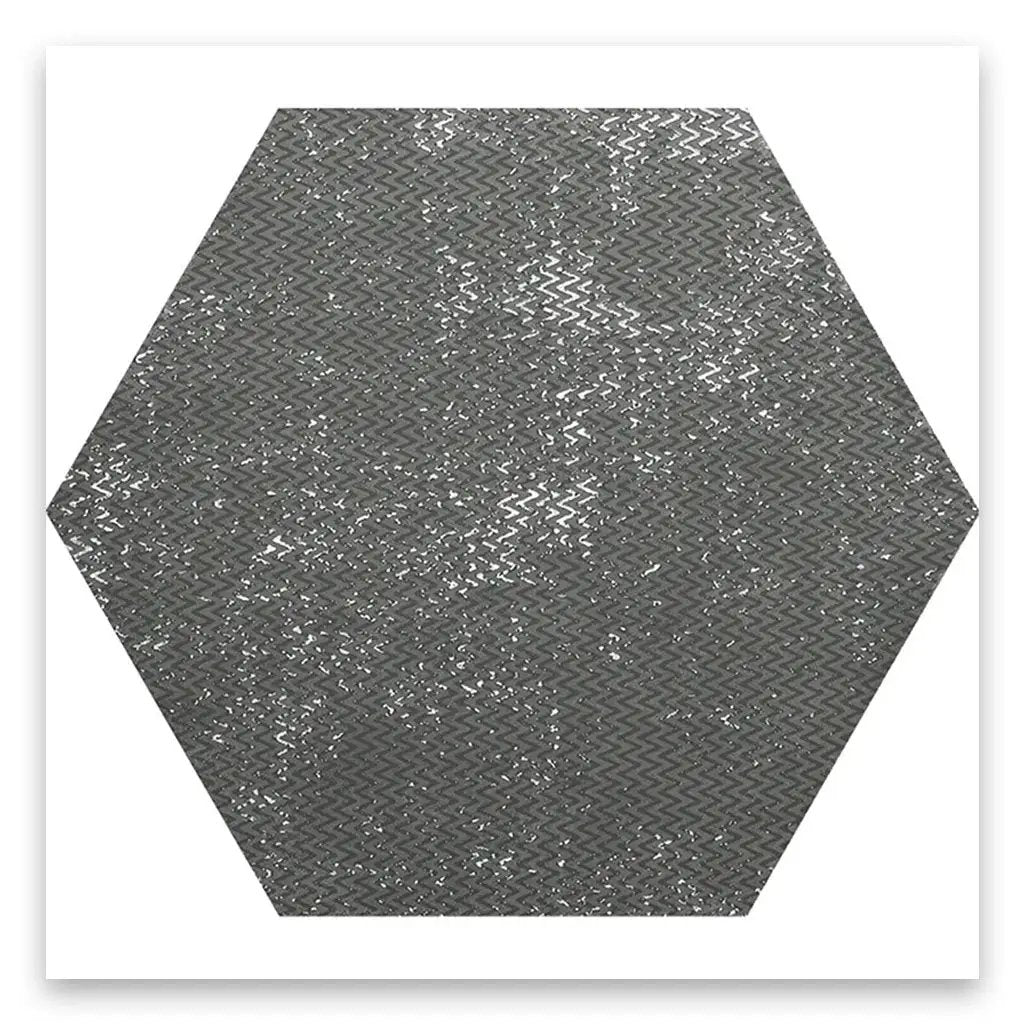 Graphite Gray 9x11 Textured Hexagon Porcelain Tile (16 pack, 8.07 sq ft/case) by Apollo Tile