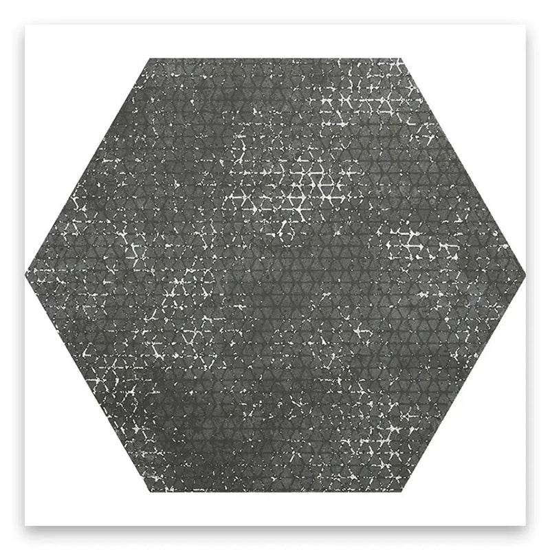 Graphite Gray 9x11 Textured Hexagon Porcelain Tile (16 pack, 8.07 sq ft/case) by Apollo Tile