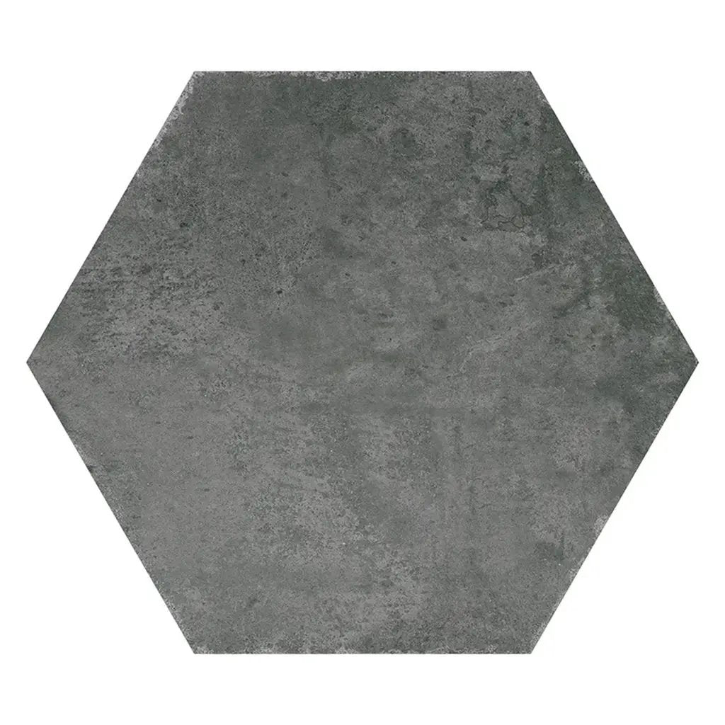 Charcoal Gray 9x11 Matte Hexagon Porcelain Tile (16 pack, 8.07 sq ft/case) by Apollo Tile