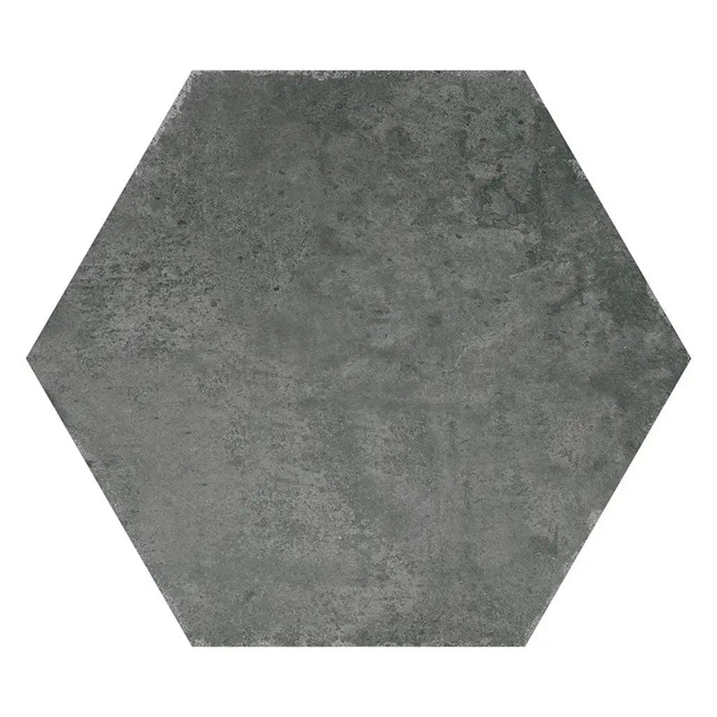 Charcoal Gray 9x11 Matte Hexagon Porcelain Tile (16 pack, 8.07 sq ft/case) by Apollo Tile