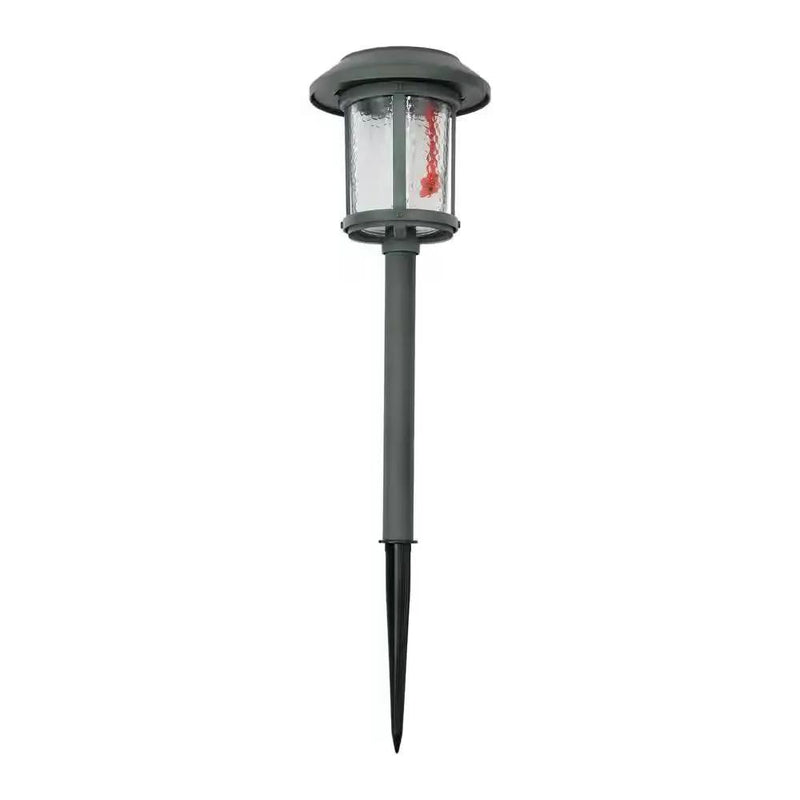 Set of 4 - Outdoor Solar LED Lights in Green with Yard Path Ground Stakes by HomePacific