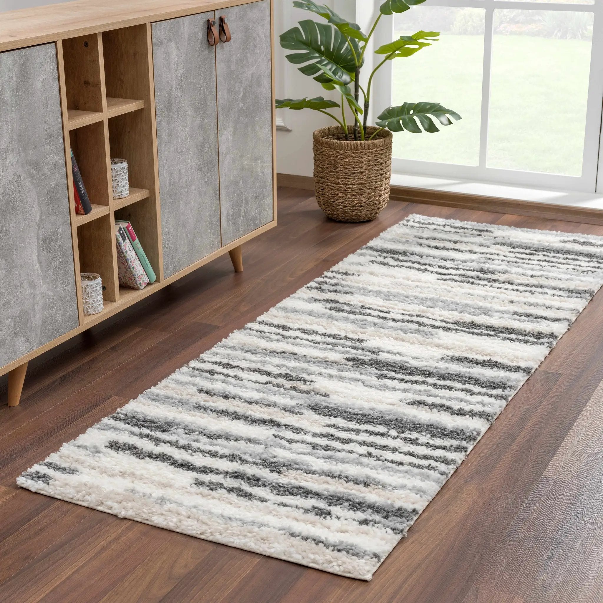 Zoya Irregular Striped Area Rug by Boutique Rugs