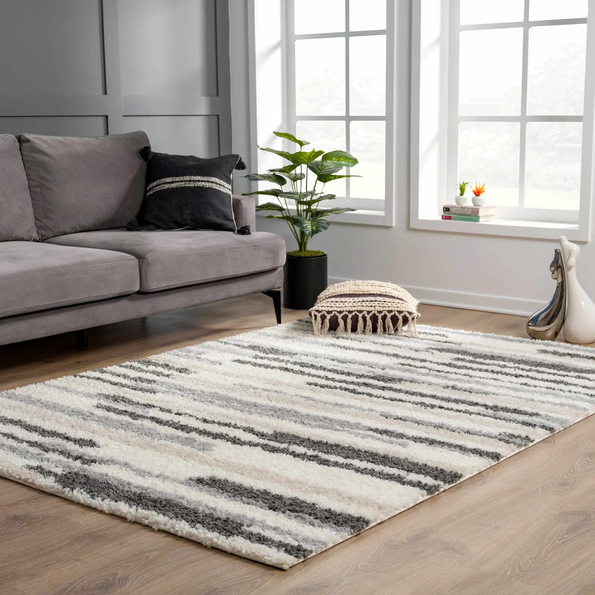 Zoya Irregular Striped Area Rug by Boutique Rugs