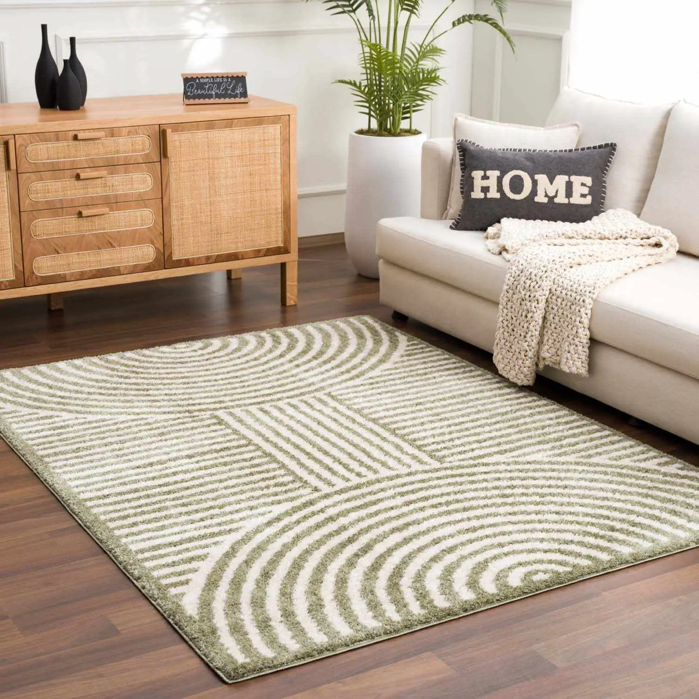 Allard Green Washable Area Rug by Boutique Rugs