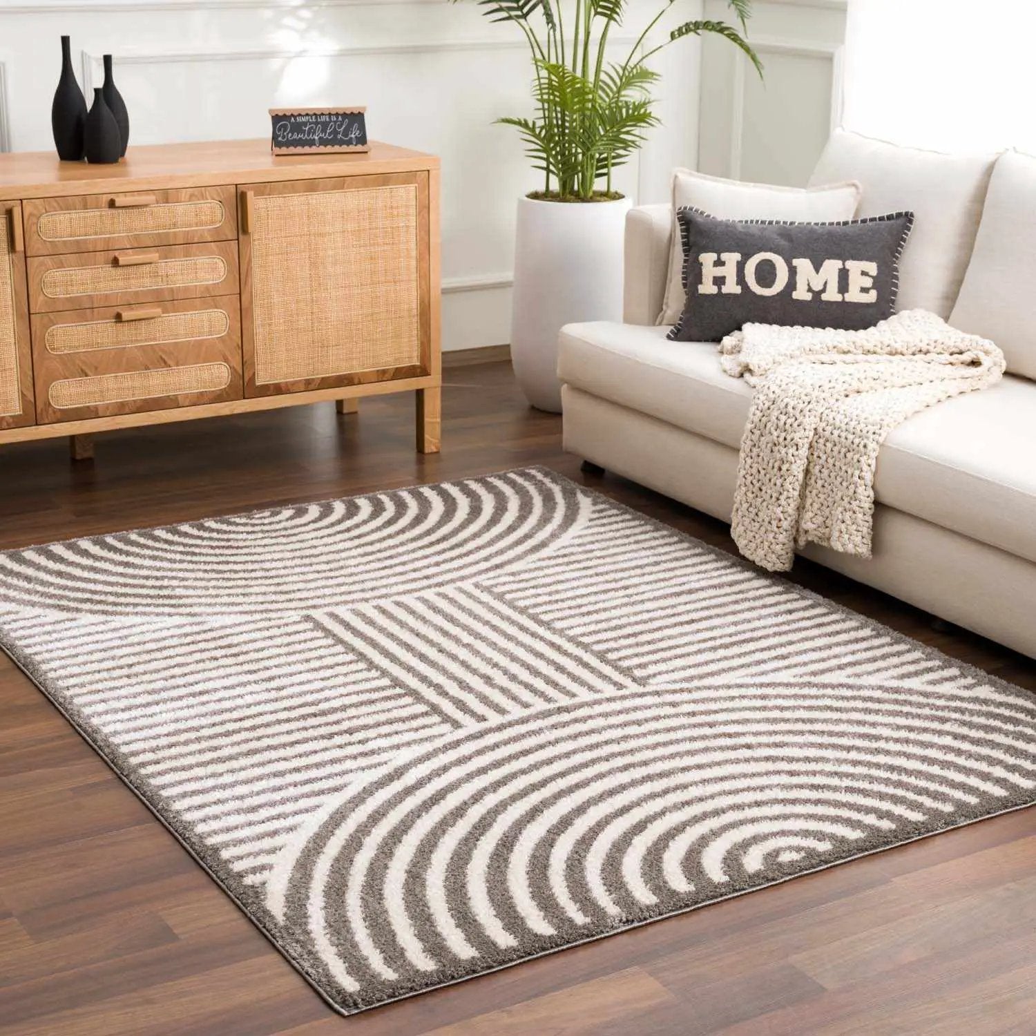 Allard Charcoal Washable Area Rug by Boutique Rugs