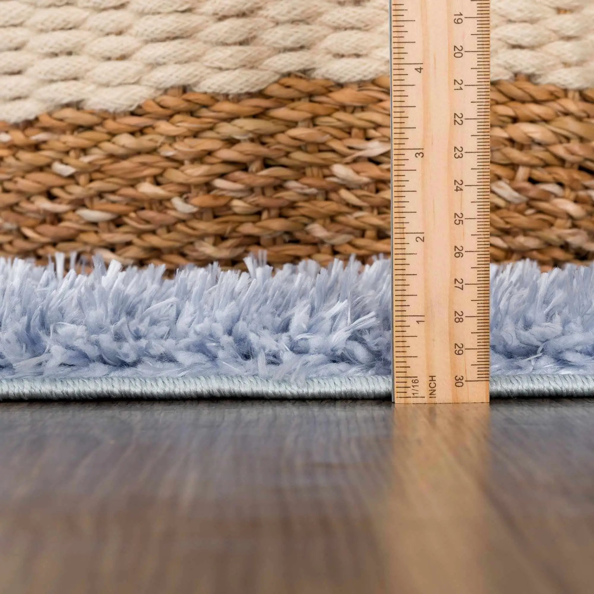 Faina Solid Aqua Shag Washable Area Rug - Clearance by Boutique Rugs