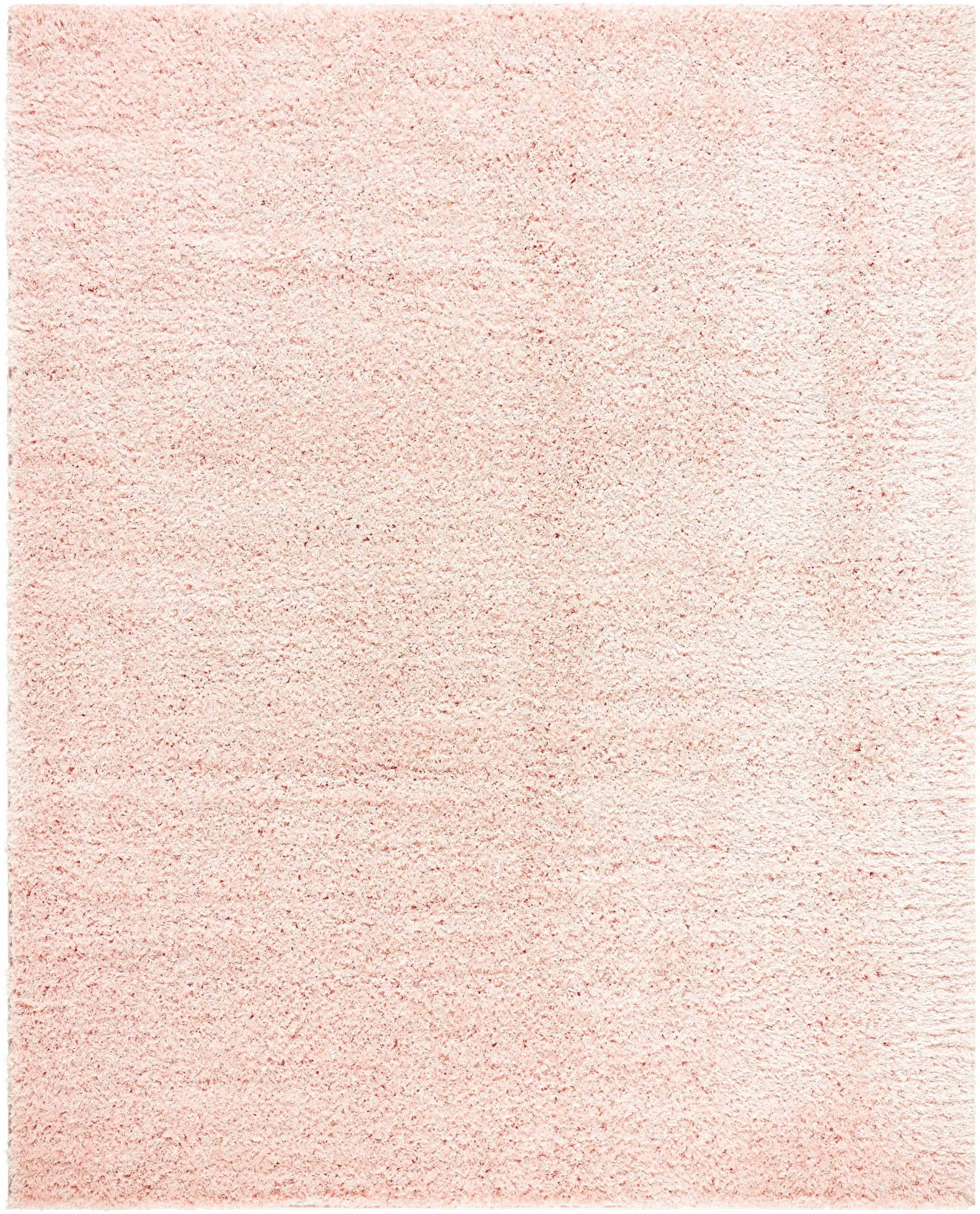 Faina Solid Pink Shag Washable Area Rug - Clearance by Boutique Rugs