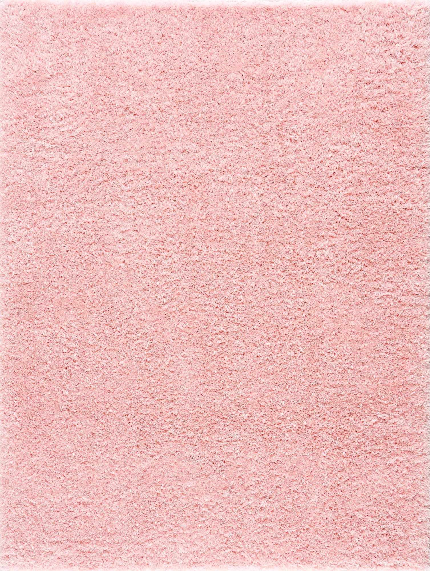 Faina Solid Pink Shag Washable Area Rug - Clearance by Boutique Rugs