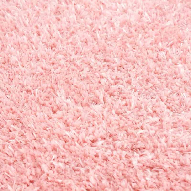 Faina Solid Pink Shag Washable Area Rug - Clearance by Boutique Rugs