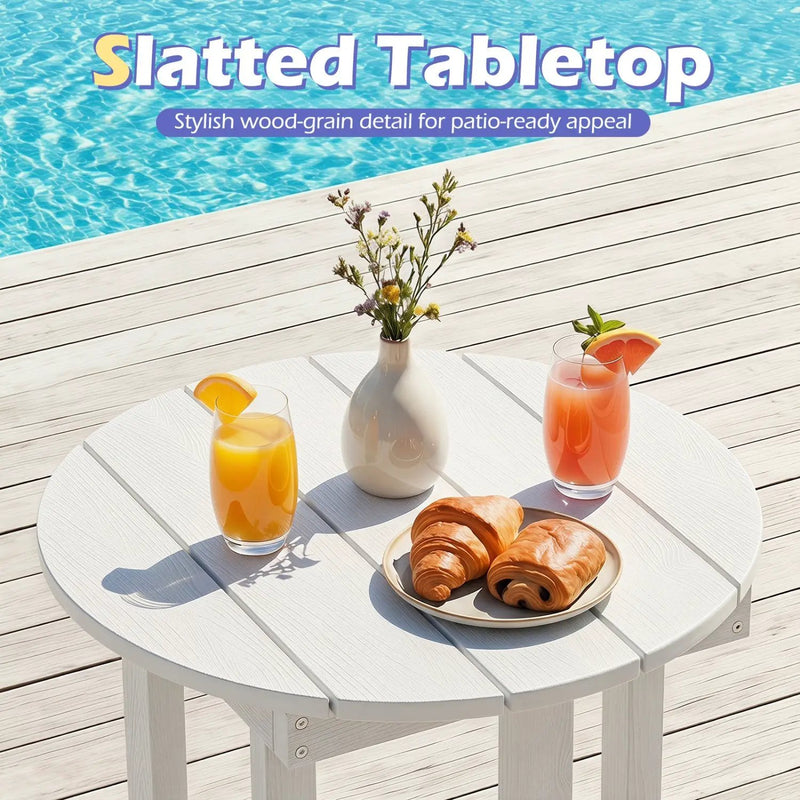 Adirondack Side Table 18x18 Weather-Resistant HIPS by DirectDeals