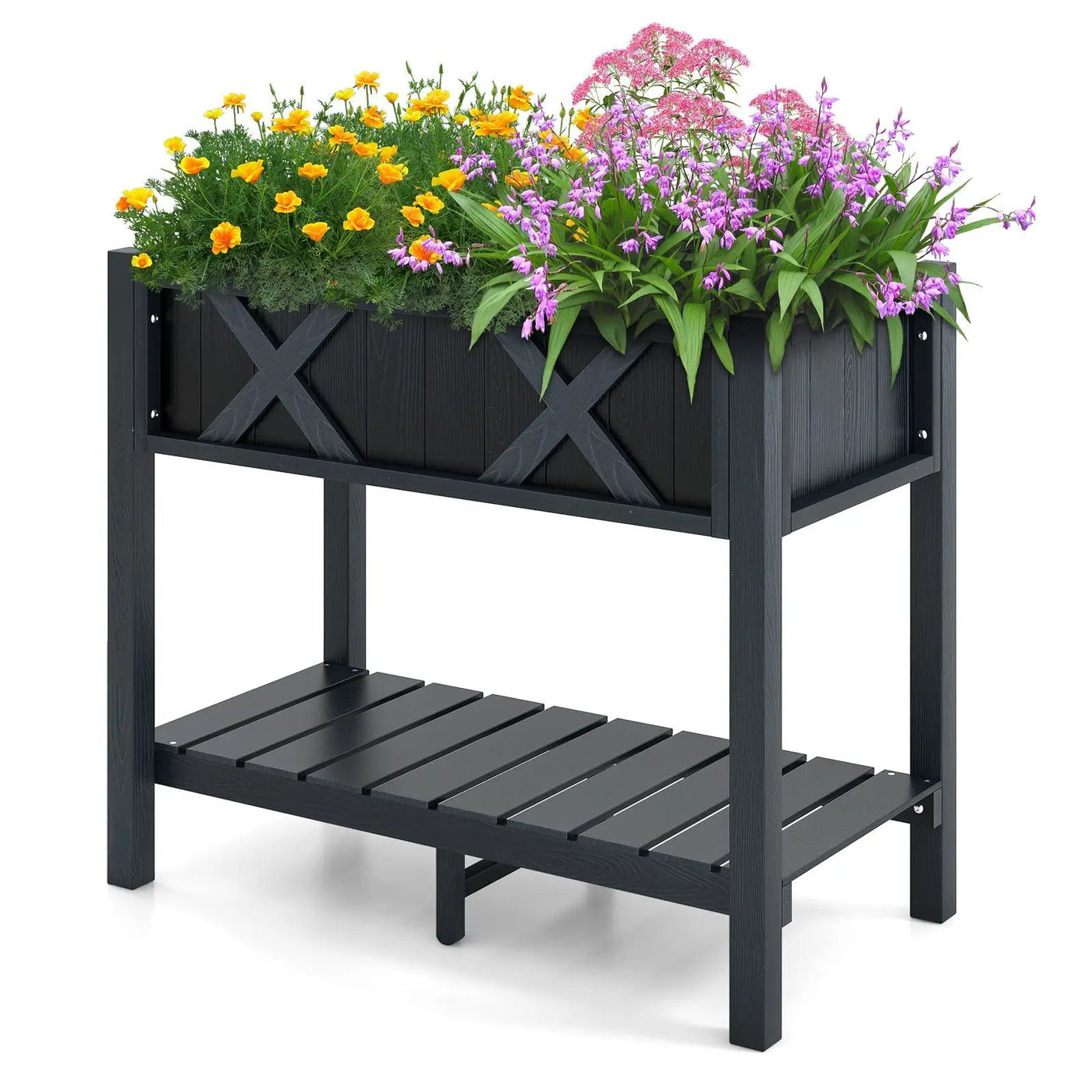 HIPS Raised Garden Bed Poly Wood Elevated Planter Box by DirectDeals