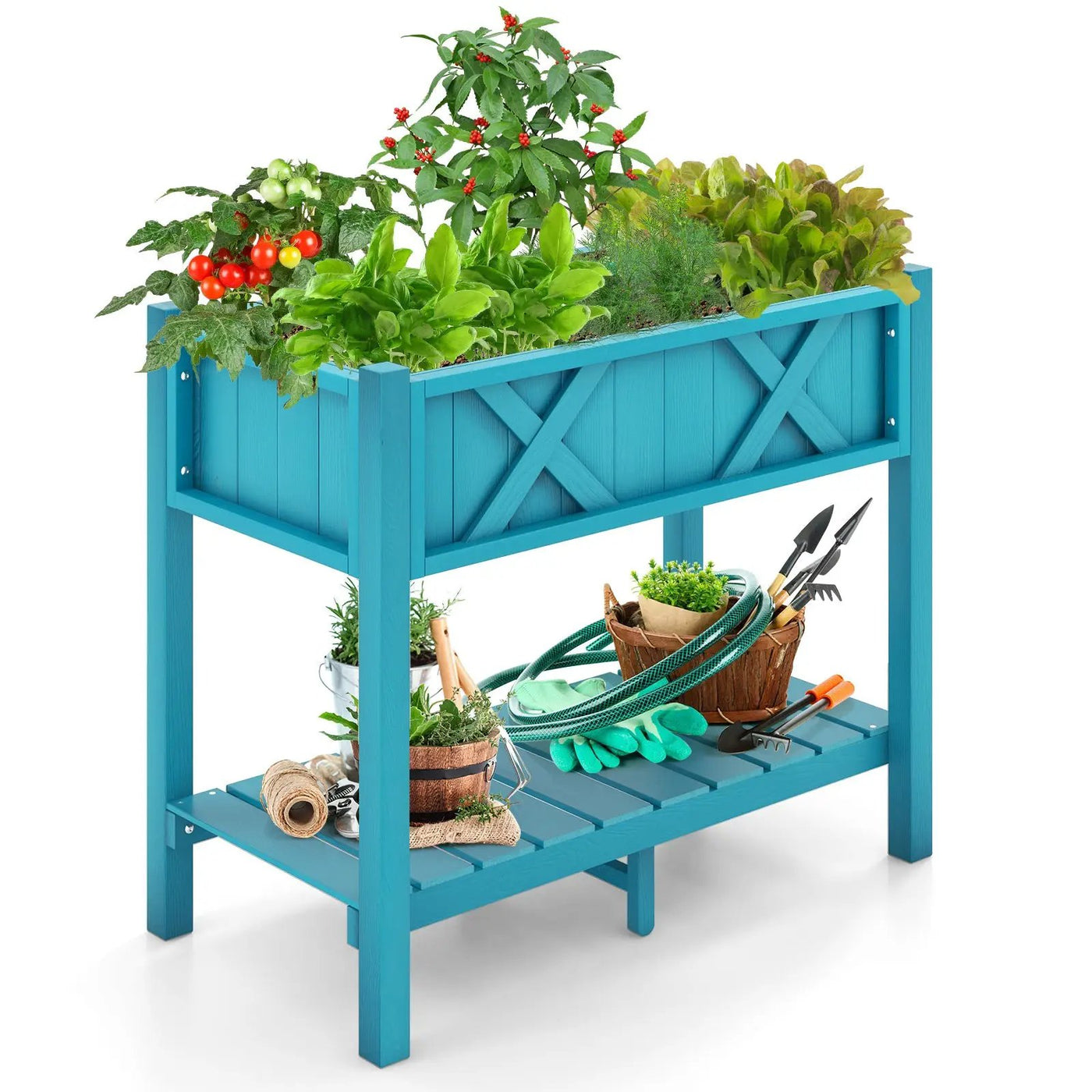 HIPS Raised Garden Bed Poly Wood Elevated Planter Box by DirectDeals