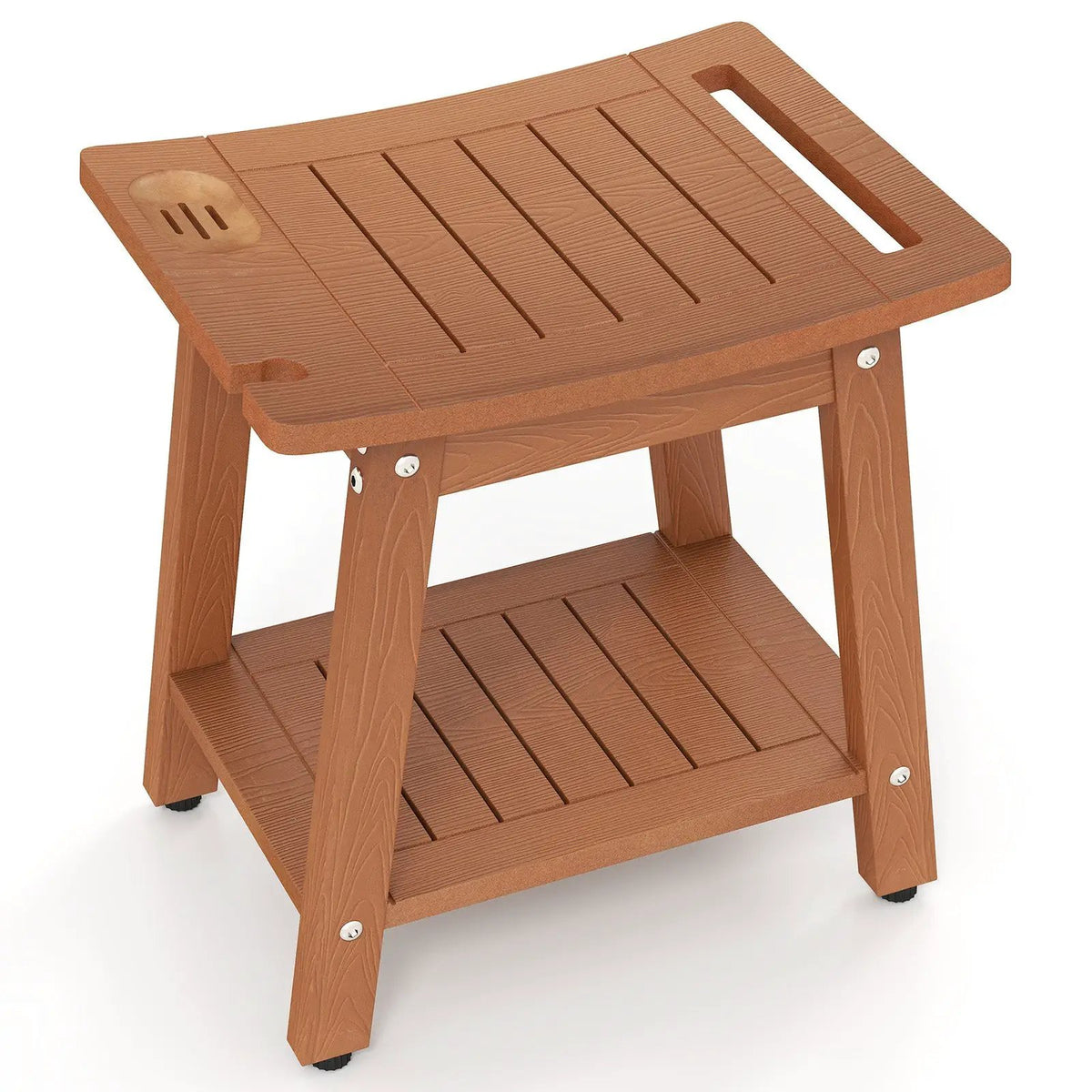 HIPS Shower Bench Seat with Handle Shower Head by DirectDeals
