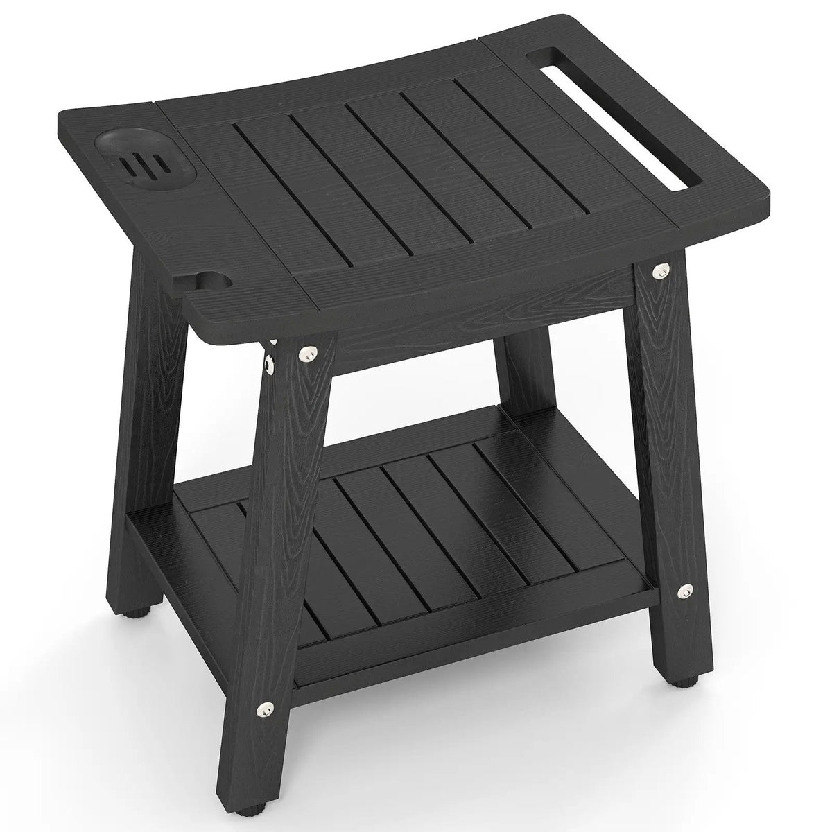 HIPS Shower Bench Seat with Handle Shower Head by DirectDeals