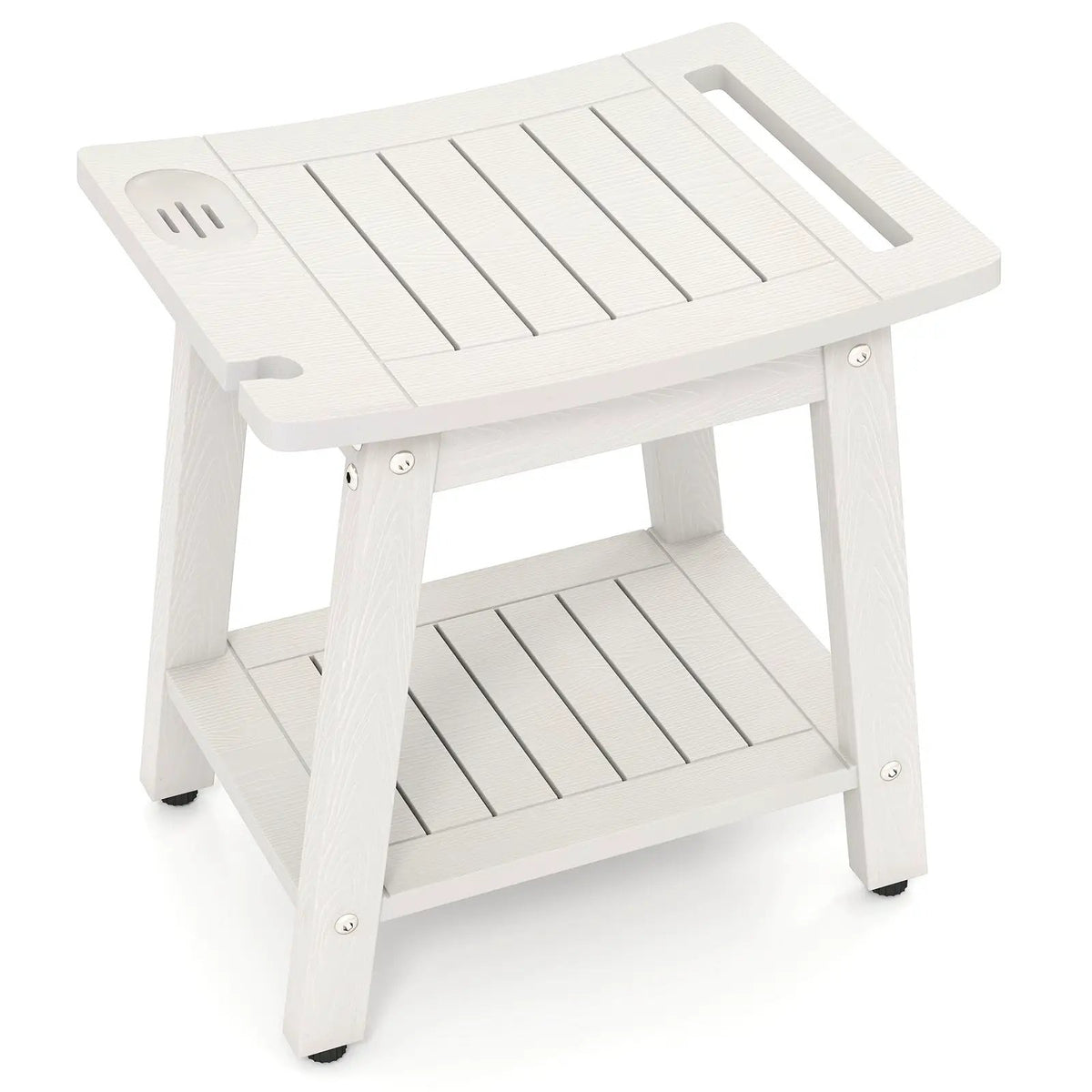 HIPS Shower Bench Seat with Handle Shower Head by DirectDeals