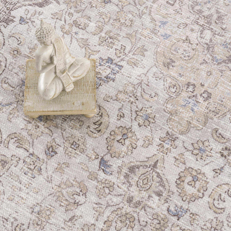 Cream Holi-2301 Washable Area Rug by Boutique Rugs