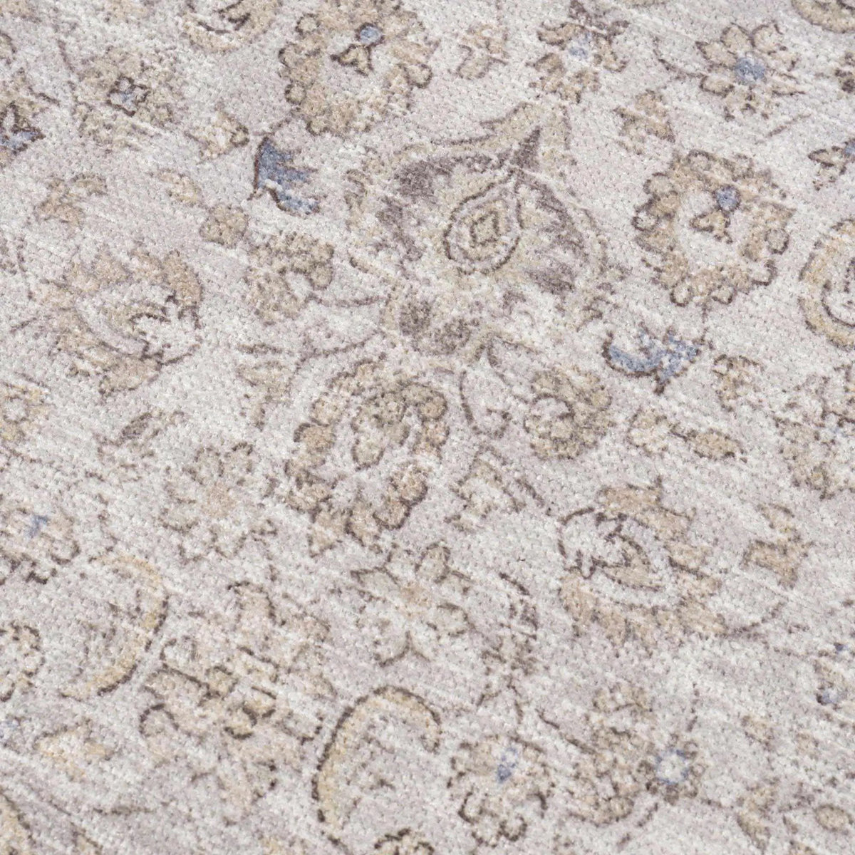 Cream Holi-2301 Washable Area Rug by Hauteloom