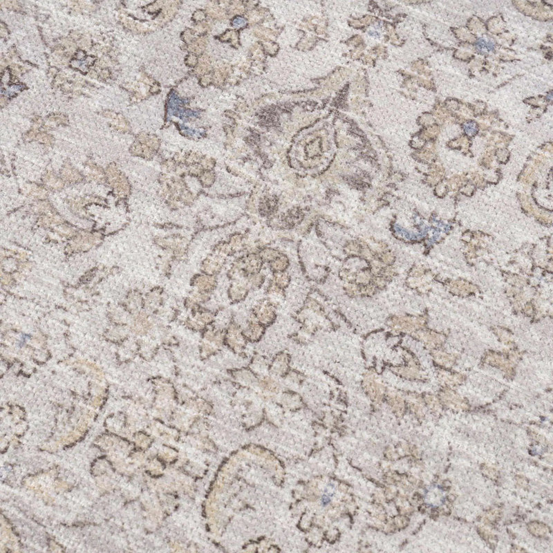 Cream Holi-2301 Washable Area Rug by Hauteloom