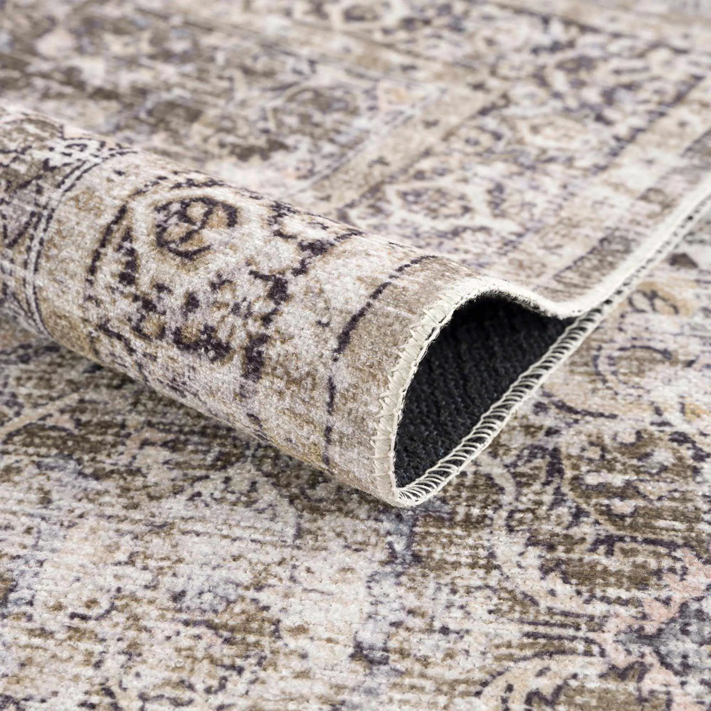 Olive Holi-2304 Washable Area Rug by Boutique Rugs