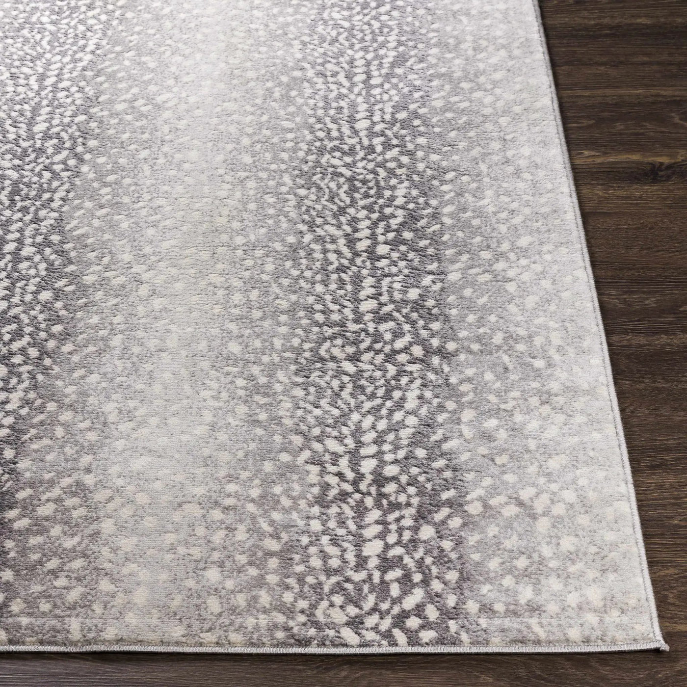 Pointblank Black&Gray Antelope Print Rug by Boutique Rugs
