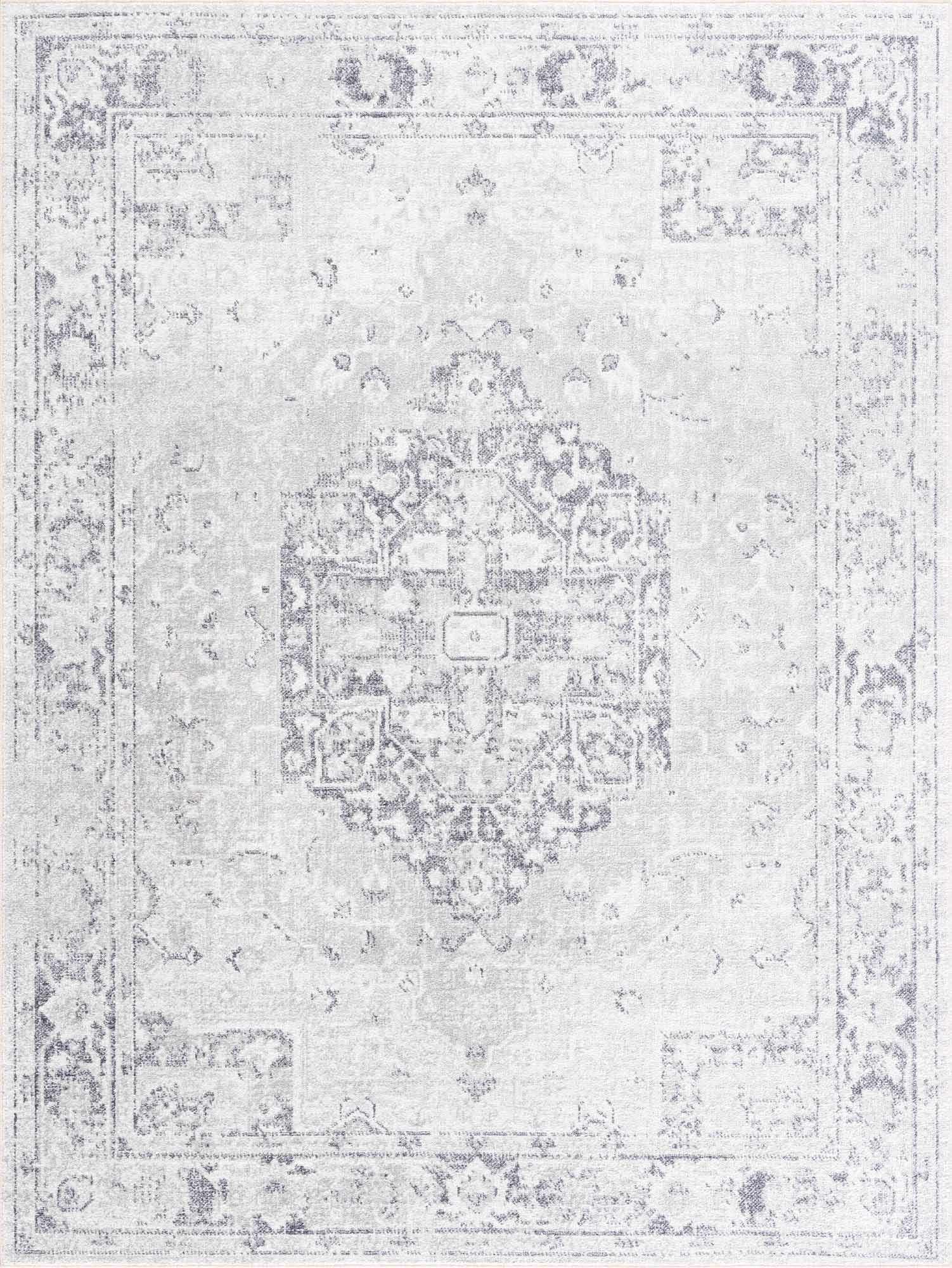 Akram Antrasit Flat Pile Washable Rug by Boutique Rugs
