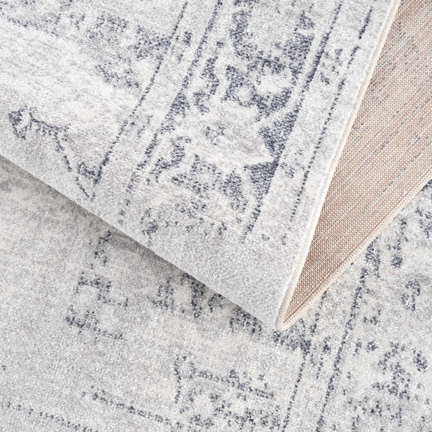 Akram Antrasit Flat Pile Washable Rug by Boutique Rugs