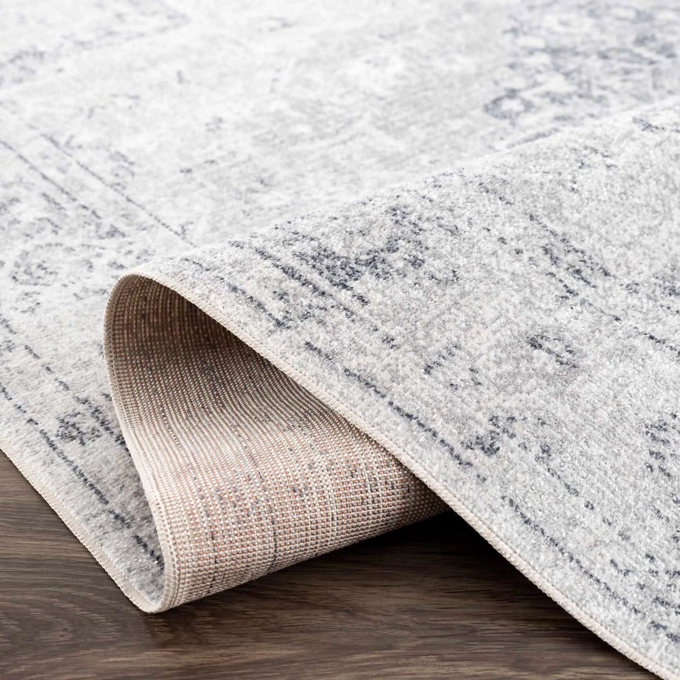 Akram Antrasit Flat Pile Washable Rug by Boutique Rugs