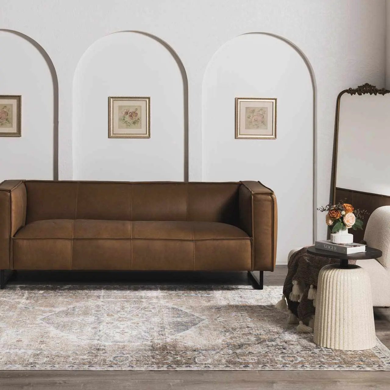 Hiti Beige Flat Pile Washable Rug by Boutique Rugs
