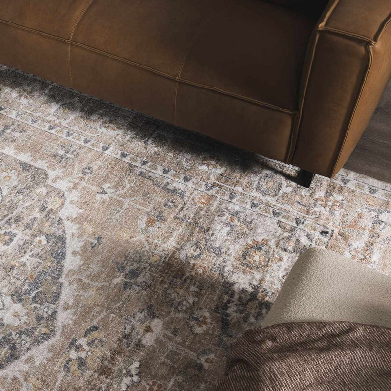 Hiti Beige Flat Pile Washable Rug by Boutique Rugs