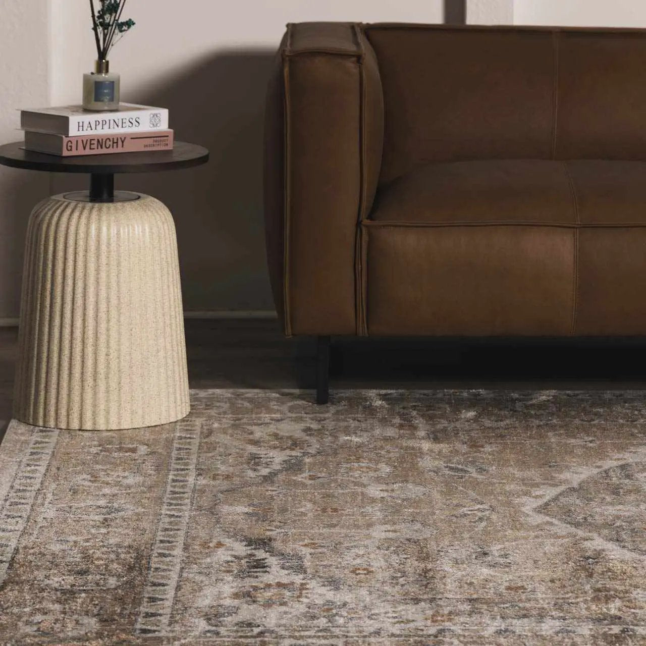 Hiti Beige Flat Pile Washable Rug by Boutique Rugs