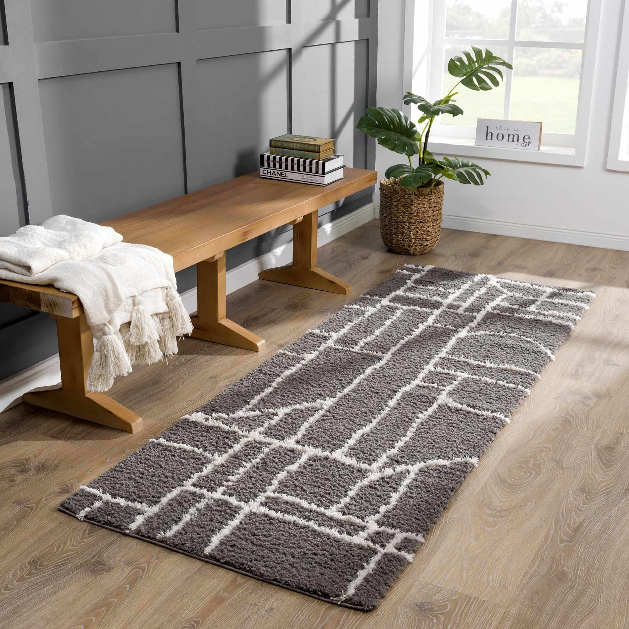 Andia Charcoal Area Rug - Clearance by Boutique Rugs