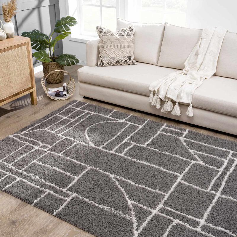 Andia Charcoal Area Rug - Clearance by Boutique Rugs